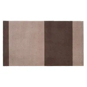 Tica Copenhagen - Smudsmåtte - Stripes Horizon - Sand/Brun - 90x130 cm