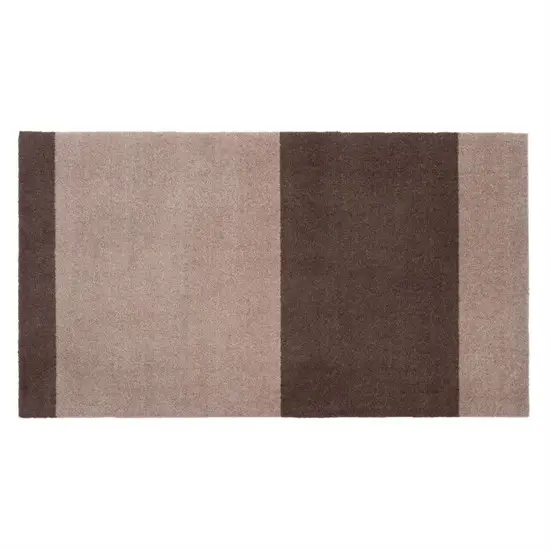 Tica Copenhagen - Smudsmåtte - Stripes Horizon - Sand/Brun - 67x120 cm