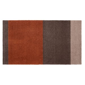 tica copenhagen - Smudsmåtte - Stripes Horizon - Brun/Sand/Terracota - 60x90 cm