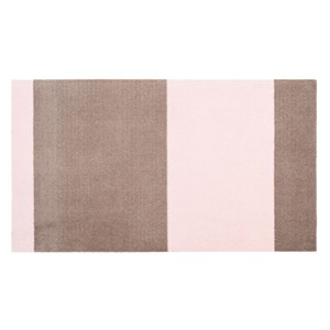 tica copenhagen - Smudsmåtte - Stripes Horizon - Sand/Lyserød - 90x130 cm