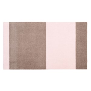 tica copenhagen - Smudsmåtte - Stripes Horizon - Sand/Lyserød - 60x90 cm