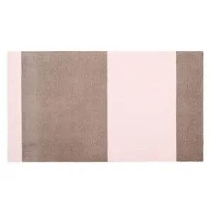 tica copenhagen - Smudsmåtte - Stripes Horizon - Sand/Lyserød - 60x90 cm