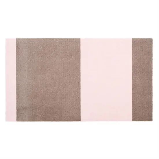 Tica Copenhagen - Smudsmåtte - Stripes Horizon - Sand/Lyserød - 90x130 cm