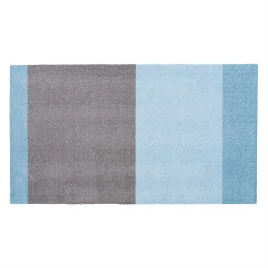 Tica Copenhagen - Smudsmåtte - Stripes Horizon - Blå/Steelgrey - 40x60 cm