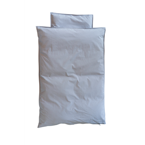 Omhu - Sengelinned - Percale baby/junior, lys grå - 70x100 cm.