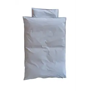 Omhu - Sengelinned - Percale baby/junior, lysegrå - 70x100 cm.