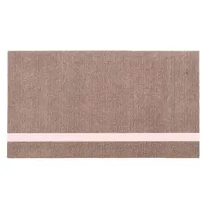 Tica Copenhagen - Smudsmåtte - Stripes Vertical - Sand/Lyserød - 90x130 cm