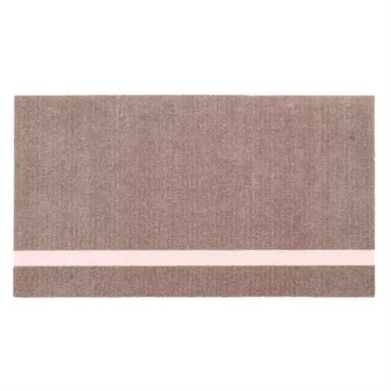 Tica Copenhagen - Smudsmåtte - Stripes Vertical - Sand/Lyserød - 90x130 cm