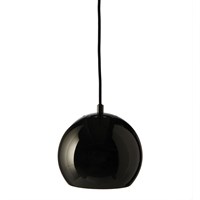 Frandsen Lightning - Ball pendant, glossy black chrome - 25 cm. 