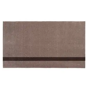 Tica Copenhagen - Smudsmåtte - Stripes Vertical - Sand/Brun - 90x130 cm