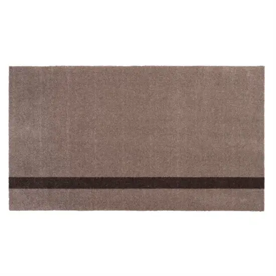 Tica Copenhagen - Smudsmåtte - Stripes Vertical - Brun/Sand - 40x60 cm