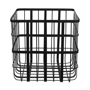 Image of Louise Roe metalkurv - Metal frame basket i sort (large)
