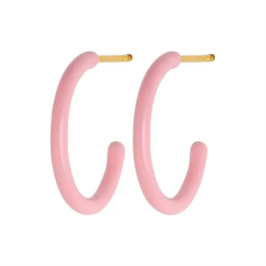 LULU Copenhagen - Color Hoops M, Light Pink (1 sæt) - ørestik