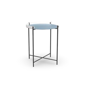 Houe - EDGE Tray table Ø46,5 - Pigeon blue-white