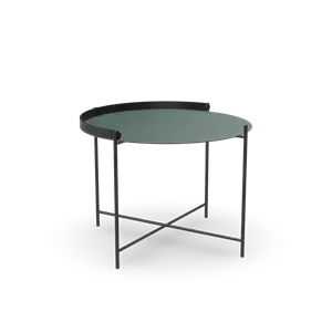 Houe - EDGE Tray table Ø62 - Pine green-black