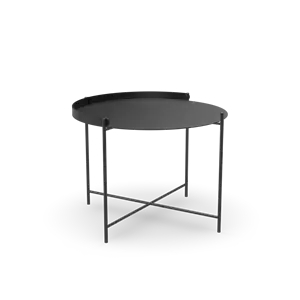 Houe - EDGE Tray table Ø62 - Black-black