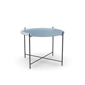 Houe - EDGE Tray table Ø62 - Pigeon blue-white