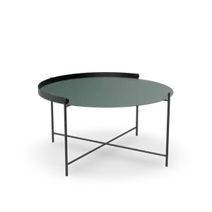 Houe - EDGE Tray table Ø76 - Pine green-black