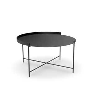 Houe - EDGE Tray table Ø76 - Black-black