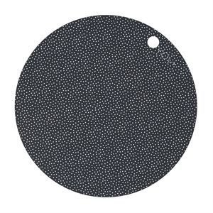 Image of OYOY - Dækkeservietter i silicone, dark grey - rund (2 stk.)