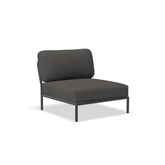 Mørkegrå Houe LEVEL stol med enkel, moderne design og polstrede sæde- og ryghynder.