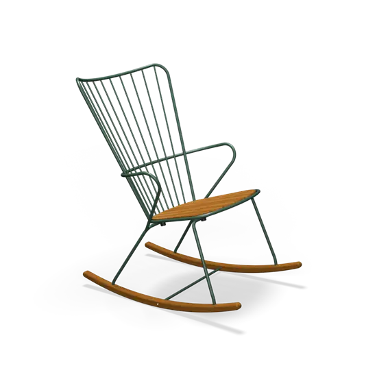 Houe - PAON Rocking chair - Pine green. Seat