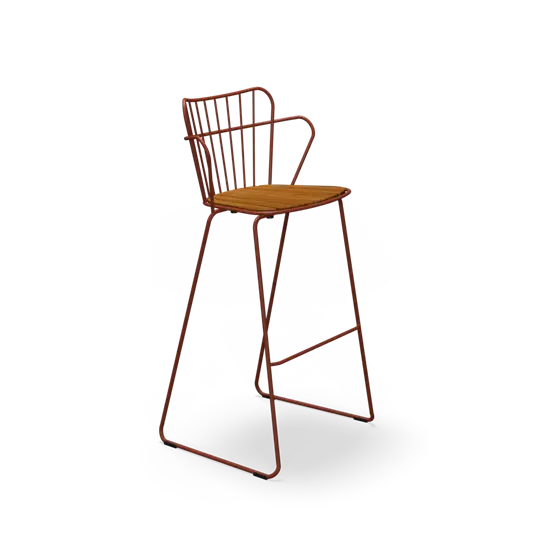 Houe - PAON Bar chair - Paprika. Seat