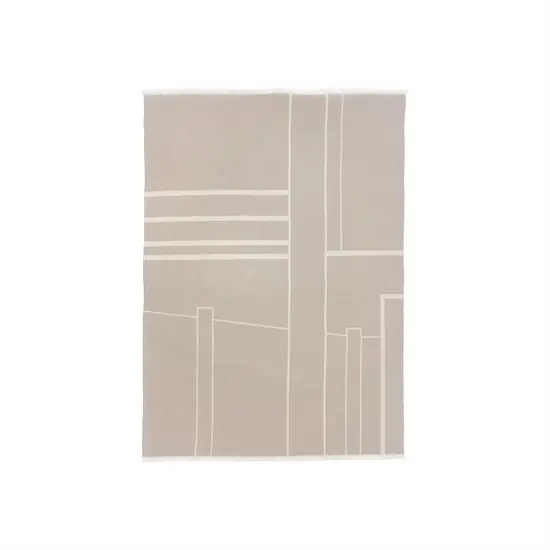 Kristina Dam - Architecture Throw, Beige/Off-White