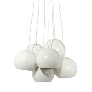 Image of Frandsen Lighting - Ball multi pendel (hvid/mat) m. hvid stofledning