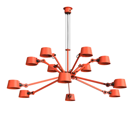 Tonone - BOLT CHANDELIER 12 ARMS - striking orange