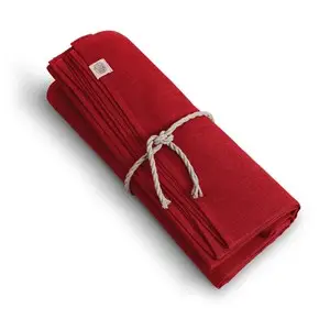 Lovely Linen - Classic dug - Red - 150x300