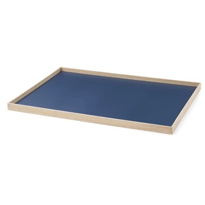 Gejst bakke - Frame tray large i eg/blå