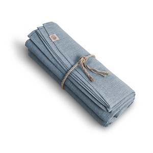 Lovely Linen - Classic dug - blå - Pigeon Blue - Ø170 cm