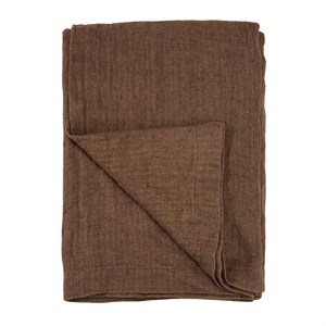 Cozy Living - sengetæppe brunt - Luxury Rustic Linen - L - Earth