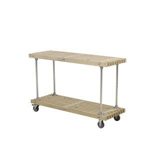 Image of PLUS - Tralle Grill-/Anretterbord m/hjul - drivtømmerfarve