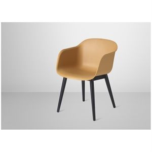 Image of Muuto - Fiber chair (nature sæde/ben i sorttræ)