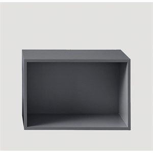 Image of Muuto - Stacked reol med baggrund - large - dark grey