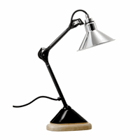 Lampe Gras - Table lamp - Wood/black/chrome