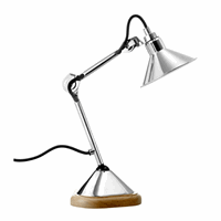 Lampe Gras - Table lamp - Wood/chrome/chrome