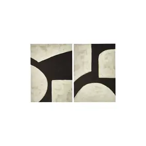 House Doctor - Vægkunst - HDHape - Sort/Hvid - 2 dele - 50 x 70 cm