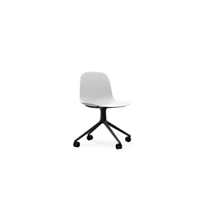 Normann Copenhagen stol - Form Chair Swivel 4W sort alu/hvid