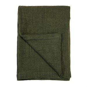 Cozy Living - Luxury Rustic Linen sengetæppe - L - Olive