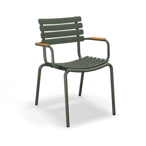 Houe - ReCLIPS Dining chair - Olive green. Armrest