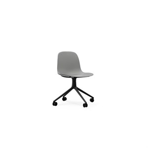Normann Copenhagen stol - Form Chair Swivel 4W sort alu/grå