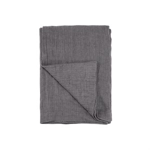 Cozy Living - Luxury Rustic Linen sengetæppe - L - Mud