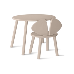 Nofred - Mouse bord og stol - Mouse Chair & Table - Beige
