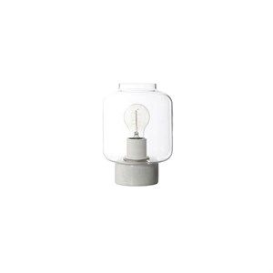Image of Frandsen - Column bordlampe - Hvid marmorbase/Klar glas