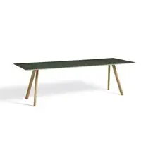 Hay spisebord CPH30 - 250 x 90 cm - bordplade grøn linoleum/ben i eg (vandbaseret lak) - CPH 30
