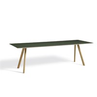Hay bord - CPH30 table - 200 x 90 cm - bordplade grøn linoleum/ben eg (lakeret)