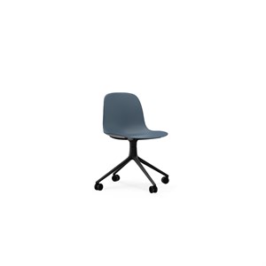 Normann Copenhagen stol - Form Chair Swivel 4W sort alu/blå